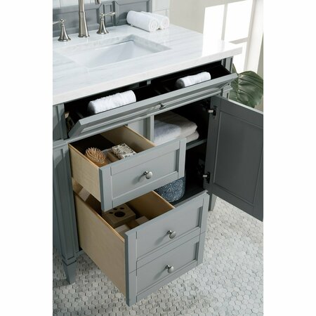 James Martin Vanities Brittany 36in Single Vanity, Urban Gray w/ 3 CM Arctic Fall Solid Surface Top 650-V36-UGR-3AF